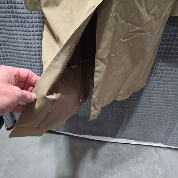 VTG Trench Overcoat Jacket 42Long Aberdeen Tan Corp Classic Gorp Tech Zip Liner - Picture 12 of 16